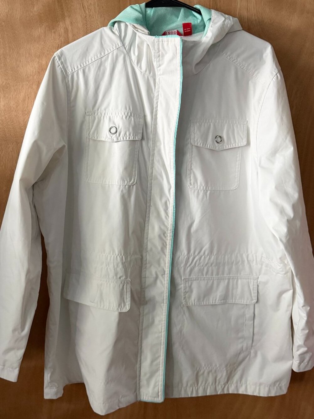 IZOD Rain jacket windbreaker White Womens sz xl